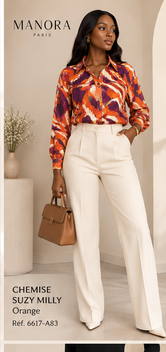 Chemise Suzy Milly orange MANORA